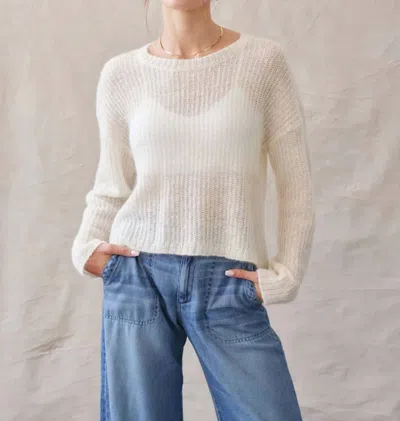 Bella Dahl Winter Slouchy Sweater In Winter White