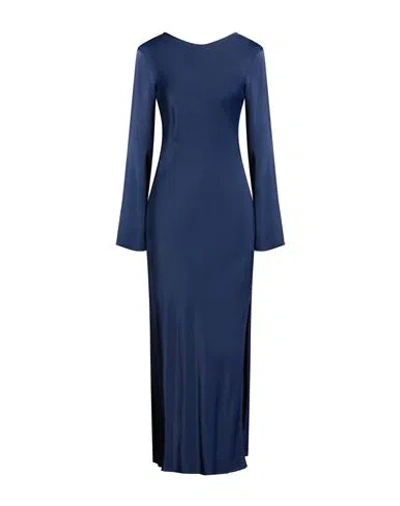 Bella Dahl Woman Maxi Dress Navy Size S Viscose, Rayon In Blue