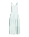 Bella Dahl Woman Midi Dress Light Green Size M Linen