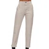 BELLA DAHL WOMEN'S DAKOTA FRAYED ANKLE TROUSER IN COOL SAND