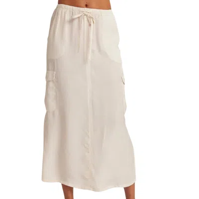 Bella Dahl Women's Goldie Bellow Pocket Cargo Skirt In Oasis Sand In White
