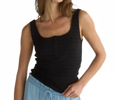Bella Dahl Women's Henley Tank Top In Black