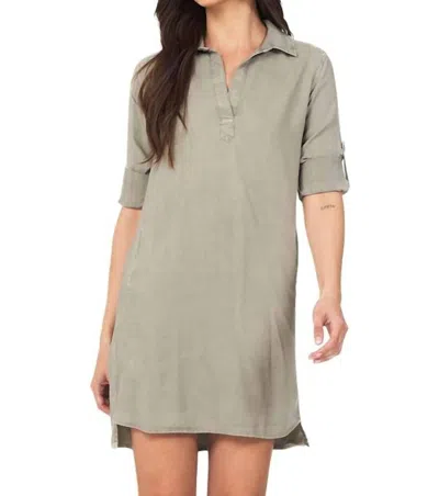 Bella Dahl Women's Long Sleeve A-line Shirt Dress In Soft Army In Multi