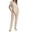 Bella Dahl Women's Short Sleeve Pocket Buttondown Shirt In Linen Sand In Neutral