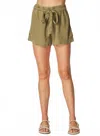 Bella Dahl Women's Side Tie Short In French Olive In Multi