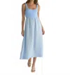 Bella Dahl Sleeveless Knit Combo Dress In Periwinkle Blue In Animal Print