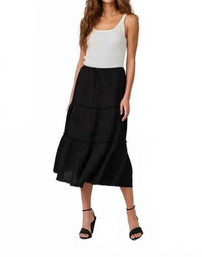 Bella Dahl Women's Smocked Waist Gathered Skirt In Black In Multi