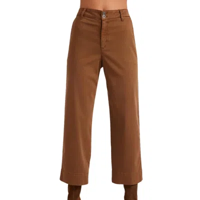 Bella Dahl Saige Wide Leg Crop Pant In Brown