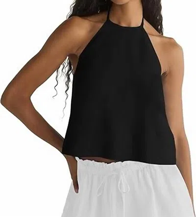 Bella Dahl Women's Tie Neck Halter Top In Black