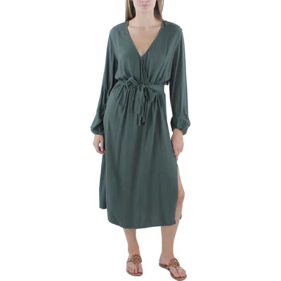 Bella Dahl Womens Casual Rayon Midi Dress In Grey