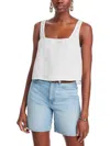 Shop Bella Dahl Womens Linen Square Neck Tank Top In White