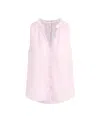 Bella Dahl Womens Sleeveless Shirred Blouse In Light Orchid In Multi
