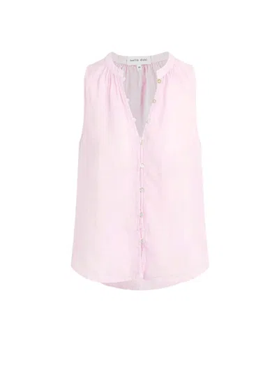 Bella Dahl Womens Sleeveless Shirred Blouse In Light Orchid In Multi