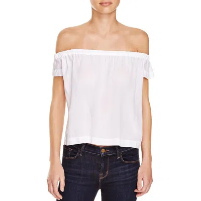 Bella Dahl Womens Tencel Ruched Blouse In White