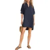 Bella Dahl Roll Sleeve Shirt Dress In Multi
