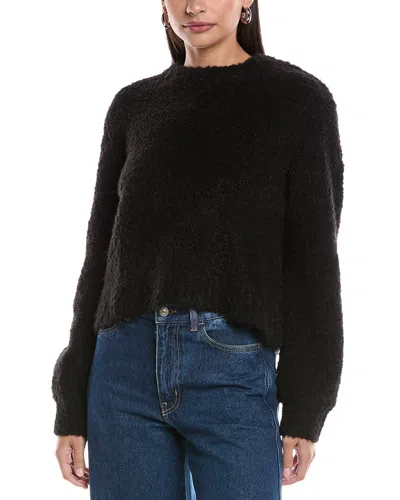 Bella Dahl Wool-blend Crew Neck Sweater In Black