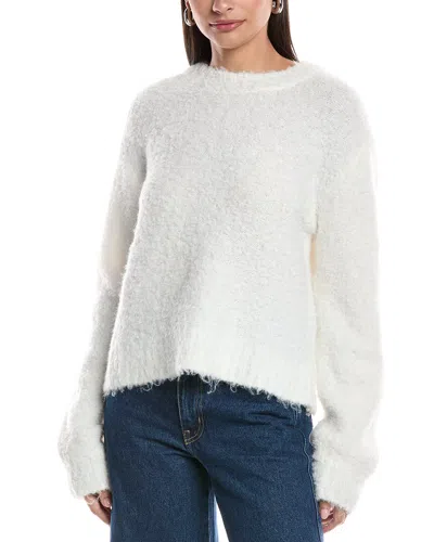 Bella Dahl Wool-blend Crew Neck Sweater In White