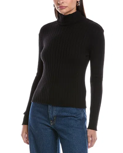 Bella Dahl Wool-blend Turtleneck Sweater In Black