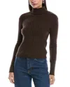 Bella Dahl Wool-blend Turtleneck Sweater In Brown