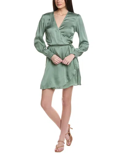 Bella Dahl Wrap Front Mini Dress In Green