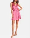 Bella Dahl Wrap Front Mini Dress In Tidal Pink In Multi