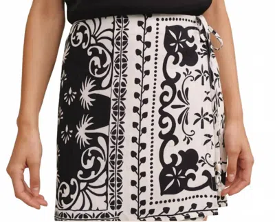 Bella Dahl Wrap Skirt With Sash In Tropical Bandana Print In Multi