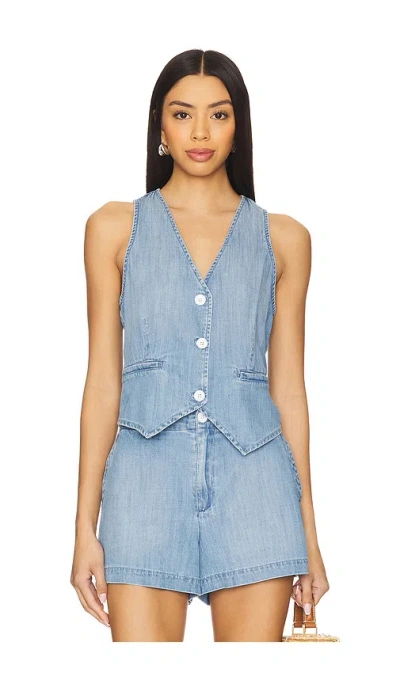 Bella Dahl Wren Vest In Sea Breeze Wash