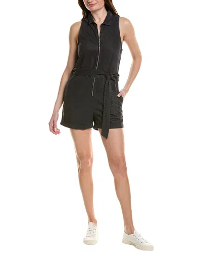 Bella Dahl Zip-up Romper In Black