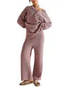 Bella Desert 2pc Sweater & Pant Set In Pink