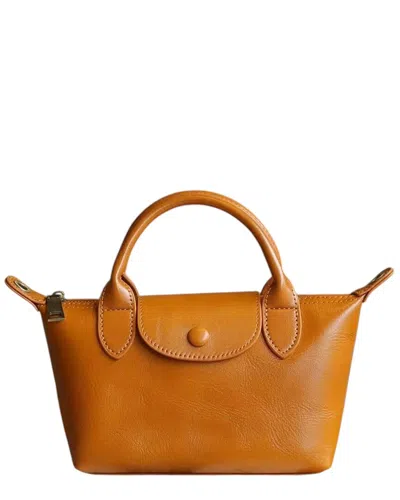 Bella Desert Leather Crossbody In Brown