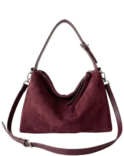 Bella Desert Leather Crossbody In Burgundy