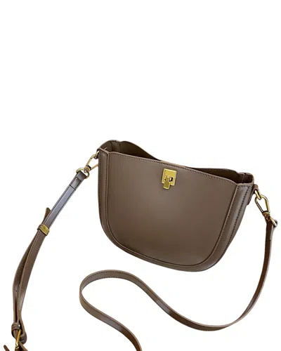 Bella Desert Leather Crossbody In Brown