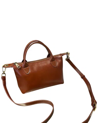Bella Desert Leather Shoulder Bag In Brown