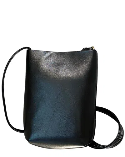 Bella Desert Leather Shoulder Bag In Black