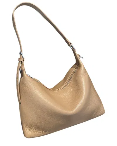 Bella Desert Leather Shoulder Bag In Brown
