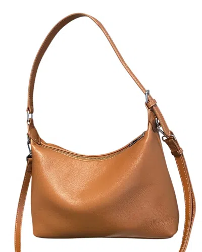 Bella Desert Leather Shoulder Bag In Brown