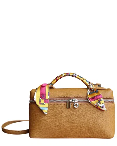 Bella Desert Leather Shoulder Bag In Brown