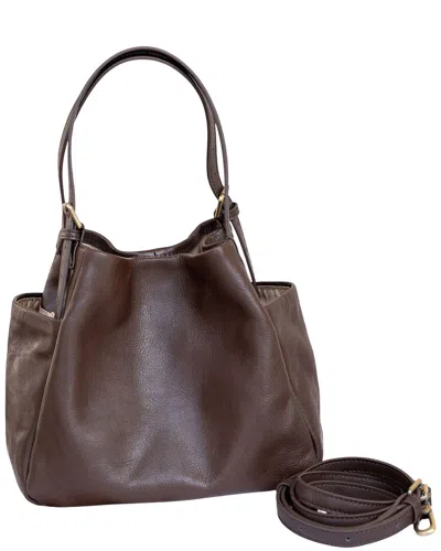 Bella Desert Leather Tote In Pink