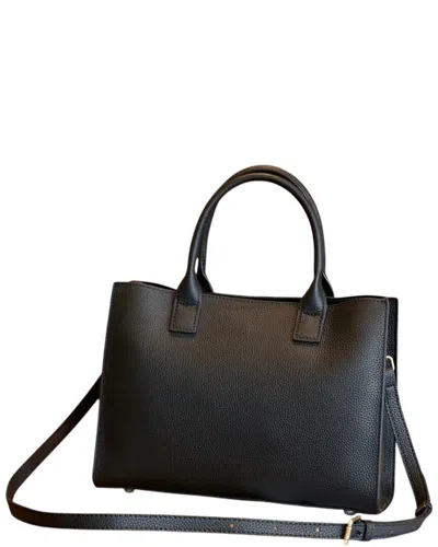Bella Desert Leather Tote In Black