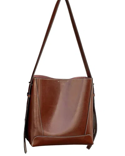 Bella Desert Leather Tote In Brown