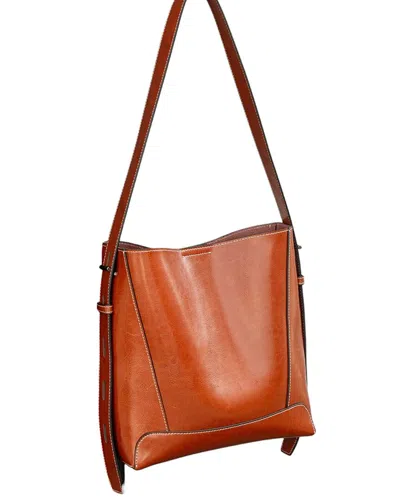 Bella Desert Leather Tote In Brown