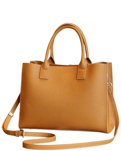 Bella Desert Leather Tote In Brown