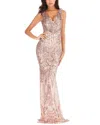 Bella Desert Maxi Dress In Gold