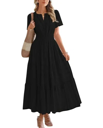 Bella Desert Maxi Dress In Black