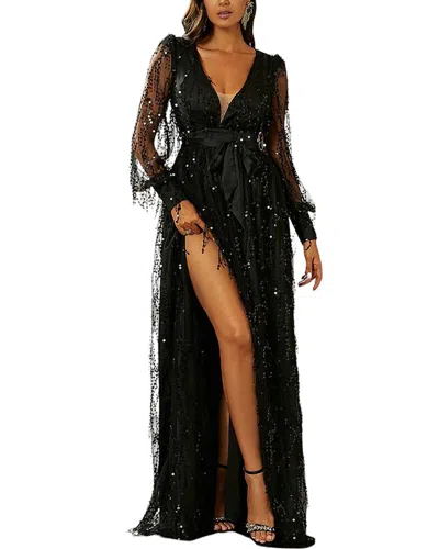 Bella Desert Maxi Dress In Black