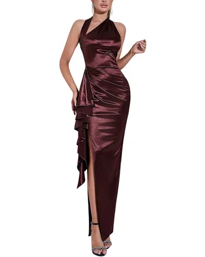 Bella Desert Maxi Dress In Burgundy