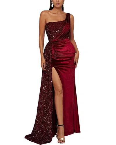 Bella Desert Maxi Dress In Burgundy