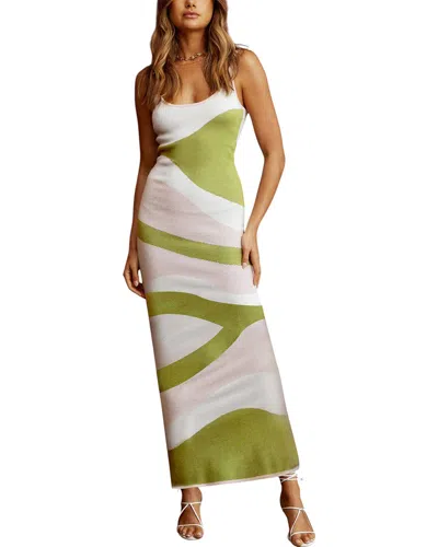 Bella Desert Maxi Dress In Green