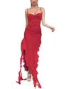 Bella Desert Maxi Dress In Red