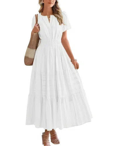 Bella Desert Maxi Dress In White